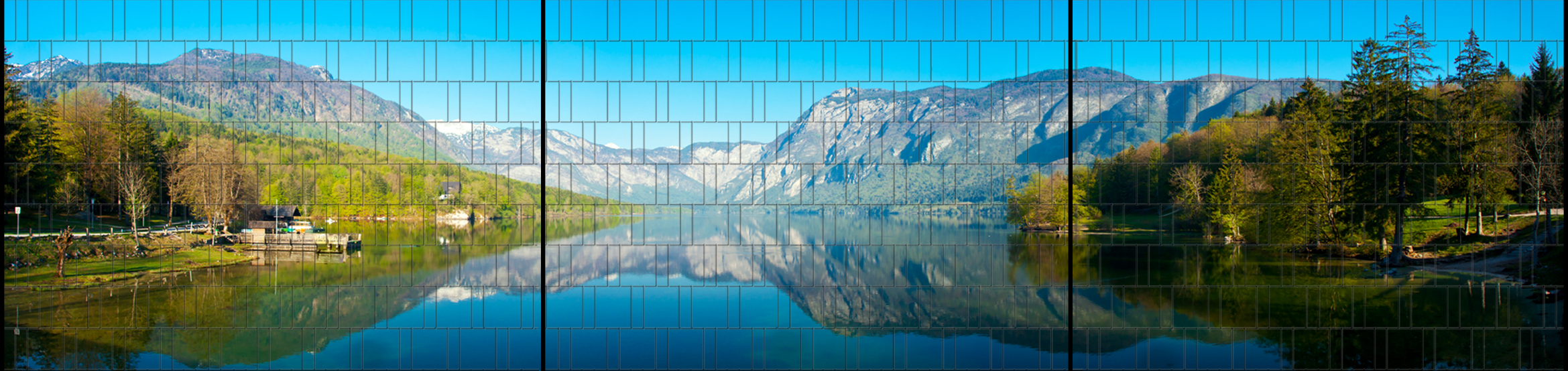 Fjord - Panorama XXL bedruckte Sichtschutzstreifen für Doppelstabmattenzaun