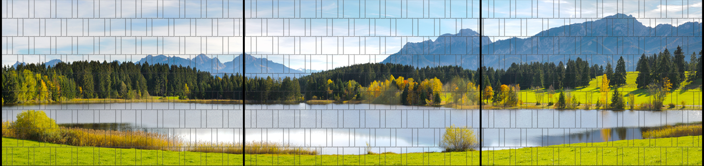 Bavaria - Panorama XXL bedruckte Sichtschutzstreifen für Doppelstabmattenzaun